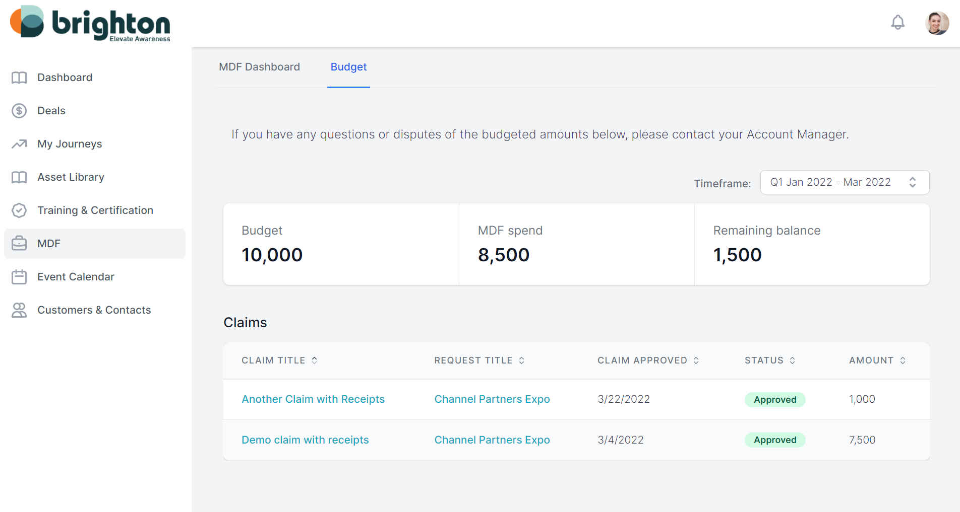 screenshot of Impartner PRM